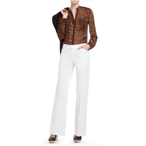 BCBGMaxAzria 100% Silk Anderson Leopard Print Semi Sheer Blouse Sz XS - Picture 7 of 7